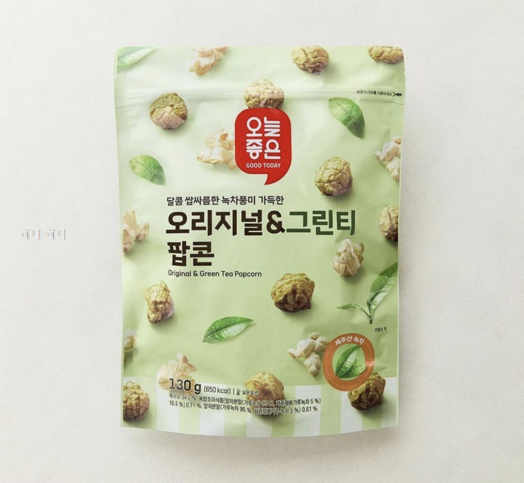 韓國👑 GOOD TODAY 原味＆綠茶爆米花 130g