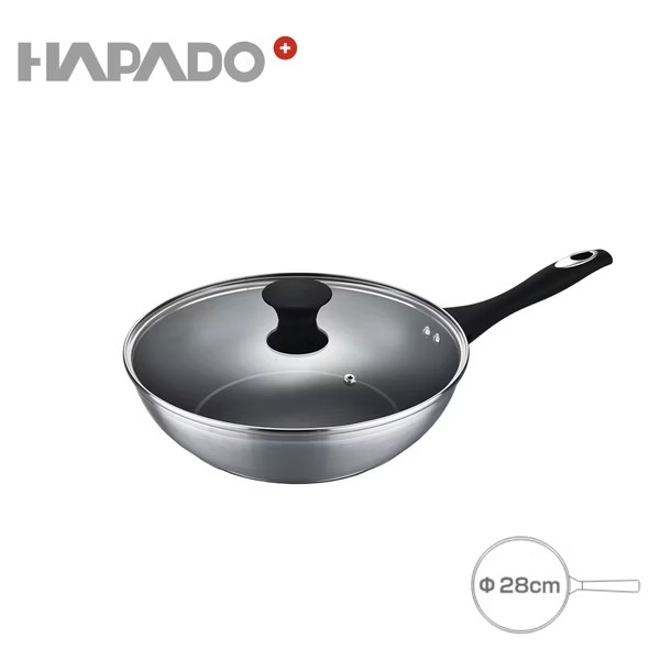 【瑞士HAPADO】超輕量堅韌系列不沾平底炒鍋28cm(HAP-28PW)