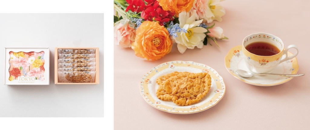 🌸 日本東京花語曲奇【TOKYO FLOWER BOUQUET】杏仁薄片餅乾禮盒6入