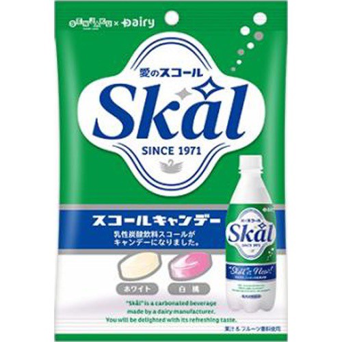 【日本 SENJAKU 扇雀飴 × Skål氣泡乳酸飲料風味硬糖｜雙口味50g】「一組2包」