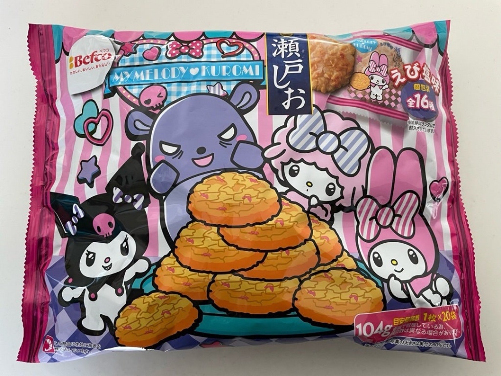 日本🇯🇵Sanrio × 瀨戶鹽 My Melody & Kuromi 聯名蝦鹽煎餅｜20枚入