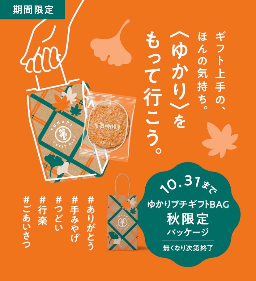 日本🍁 坂角總本舖 秋季限定 ゆかり迷你禮袋（4片入） 🍁
