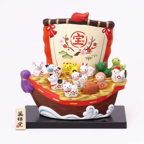 686536日本迎春吉祥 擺飾寶船 × 十二生肖（午年開運款）