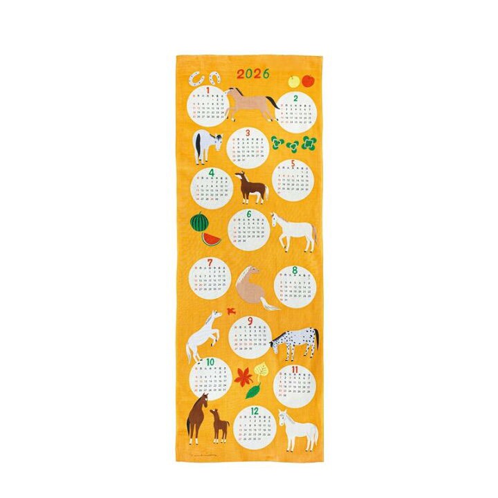 日本🇯🇵 2026年 午年 干支手拭布日曆