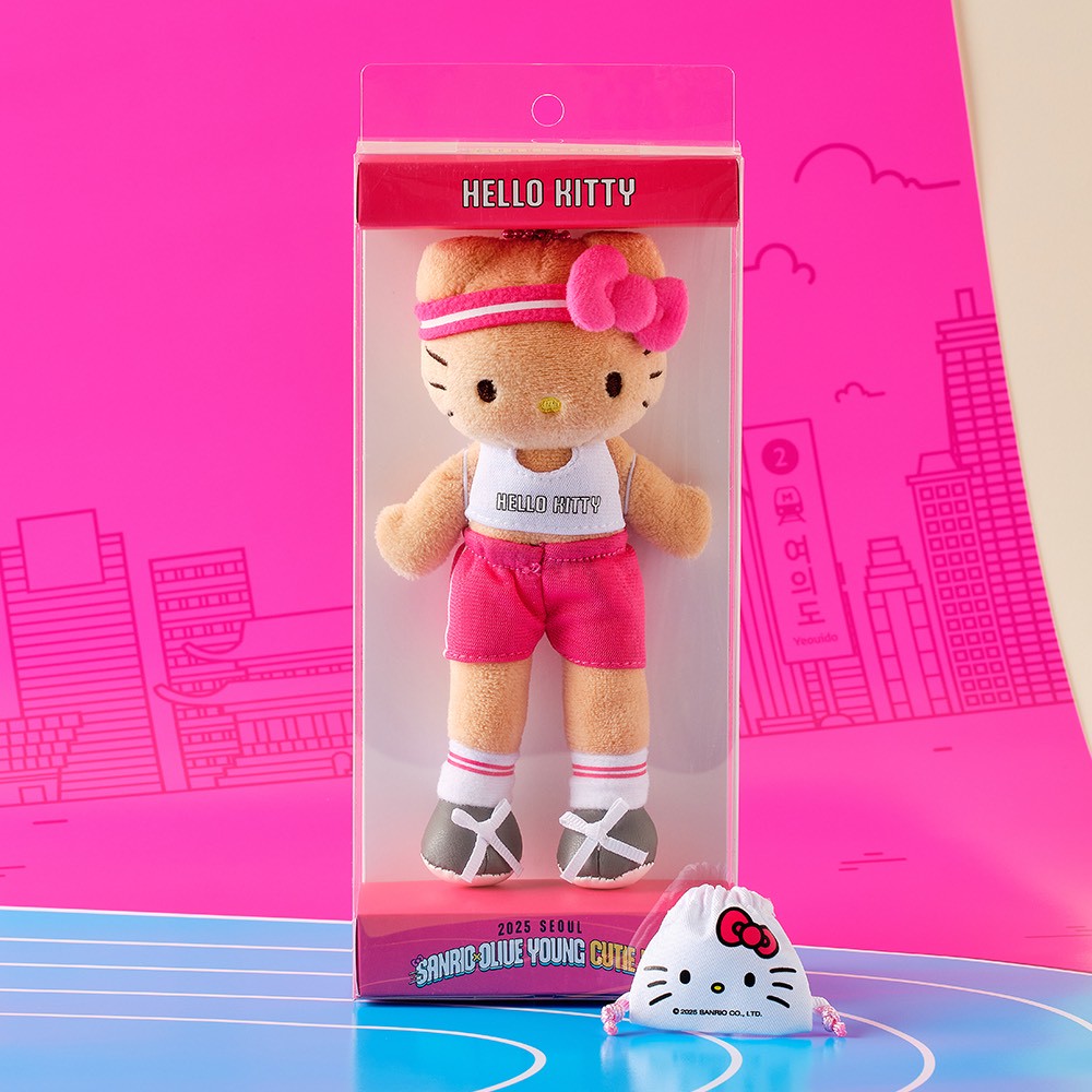 🎀【韓國限定 Olive Young × Sanrio】Hello Kitty CUTE RUN 系列吊飾娃娃鑰匙圈 🏃‍♀️✨