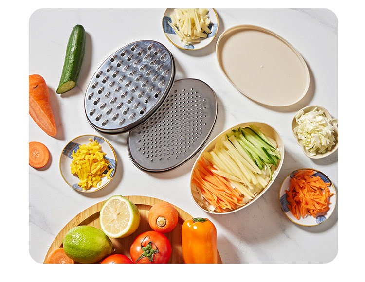 【掌廚可樂膳】無印多功能不鏽鋼刨絲器4件組 (CH-KD01)