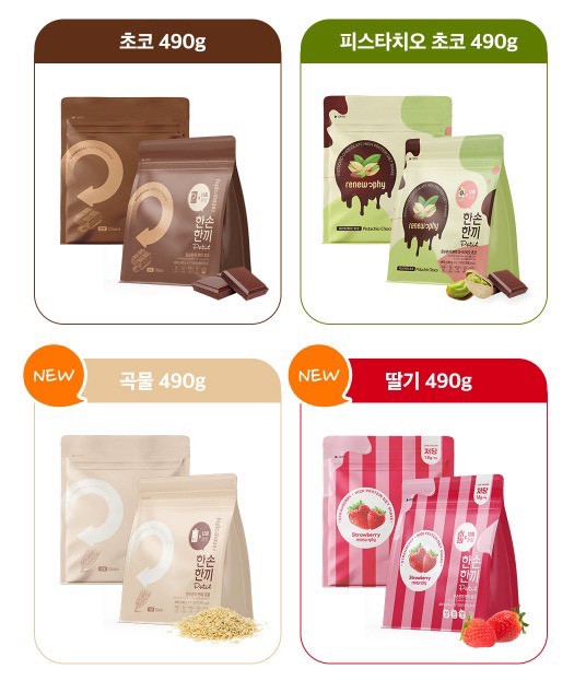 🍫🥛【韓國熱銷爆款】RENEW PHY Petit 高蛋白代餐奶昔 490g