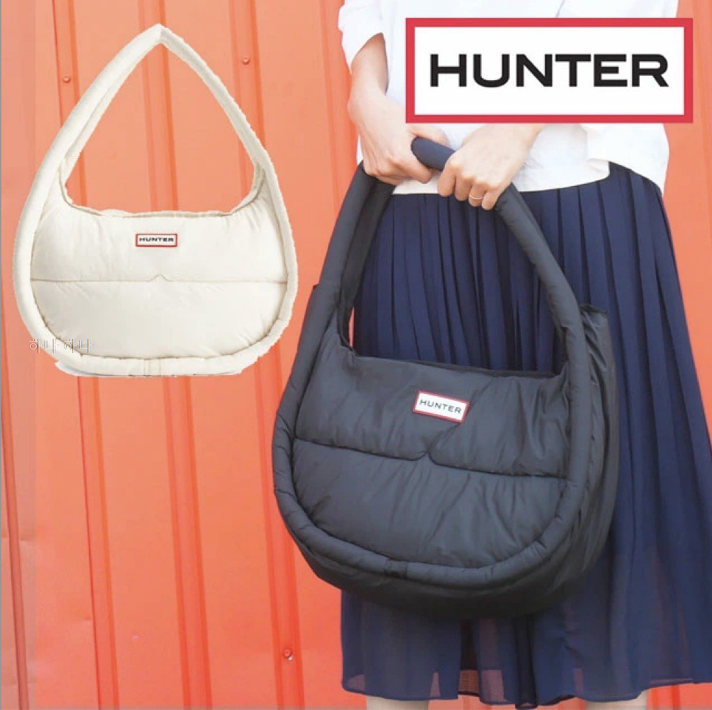 韓國🇰🇷HUNTER 英倫風半月型防水Hobo大容量包｜UBX3705KBM