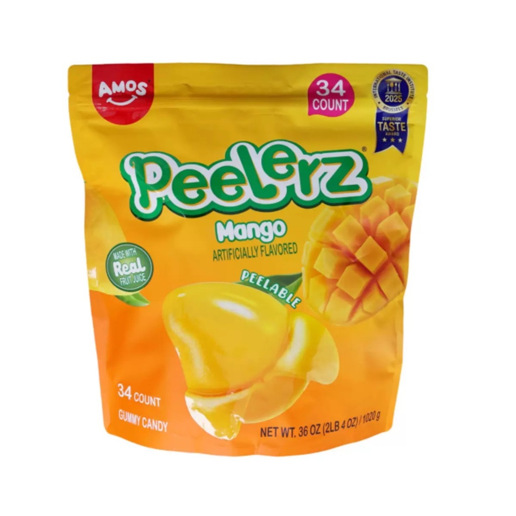 美國 AMOS Peelerz 芒果造型剝皮軟糖｜34入大包裝