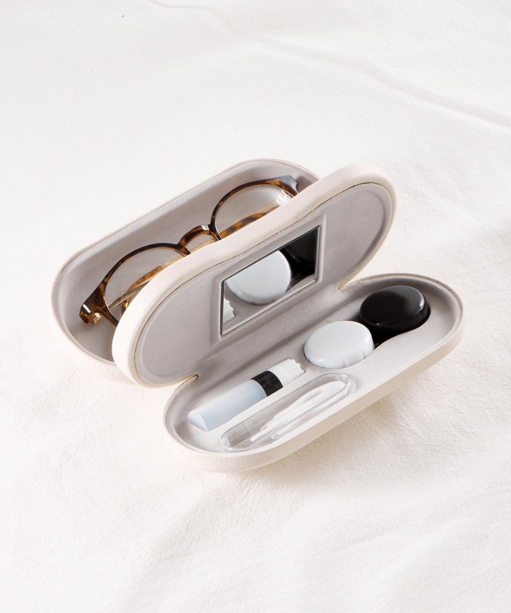 日本👓【多功能眼鏡 × 隱 形眼鏡收納盒｜附鏡子】