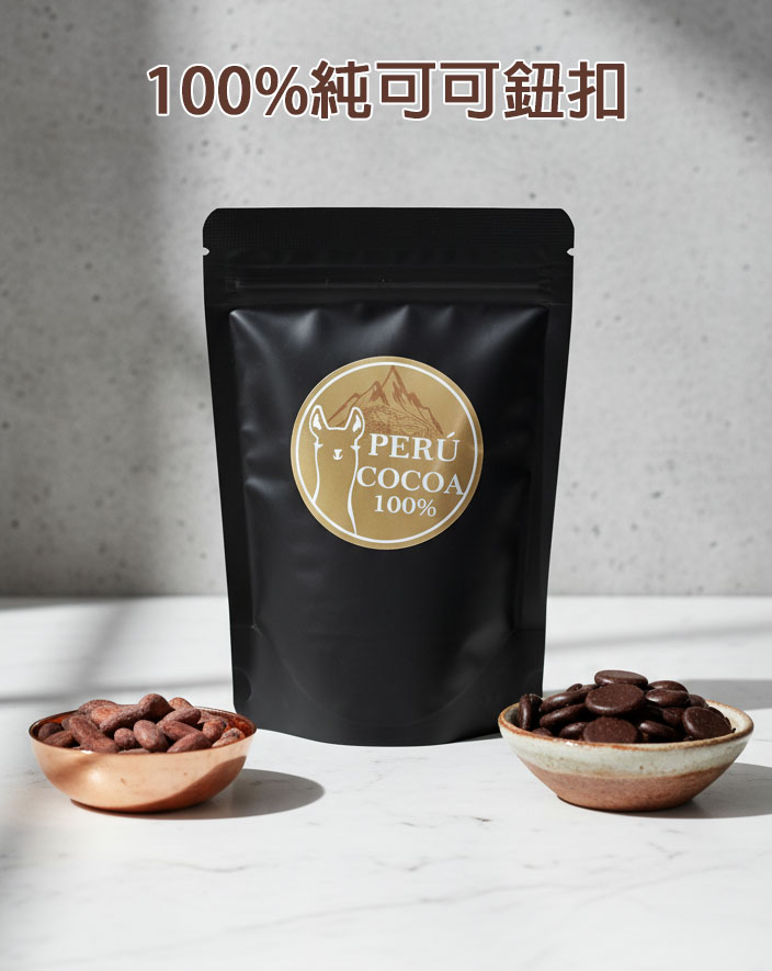 🌄 秘魯100%純可可鈕扣 80g