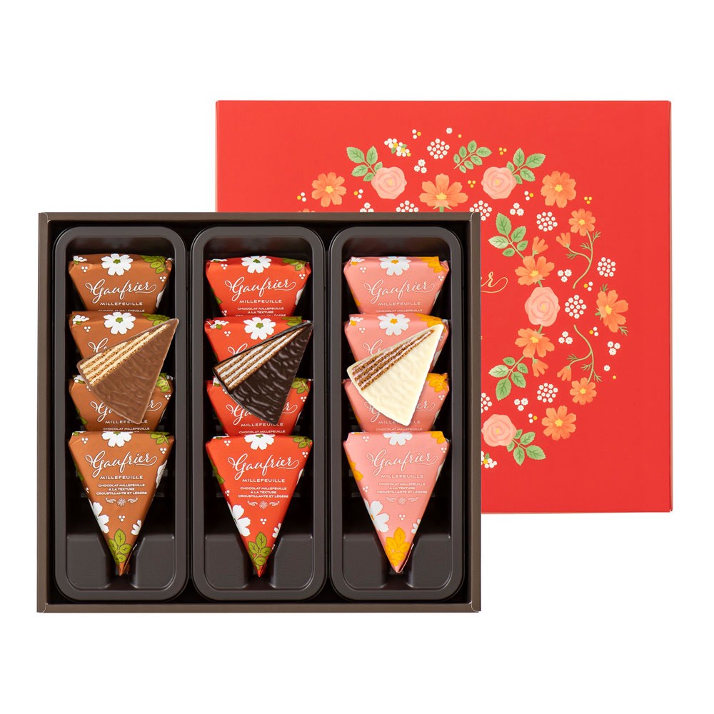 🍫【日本🇯🇵神戶風月堂Gaufrier】花語千層酥夾心巧克力禮盒12入