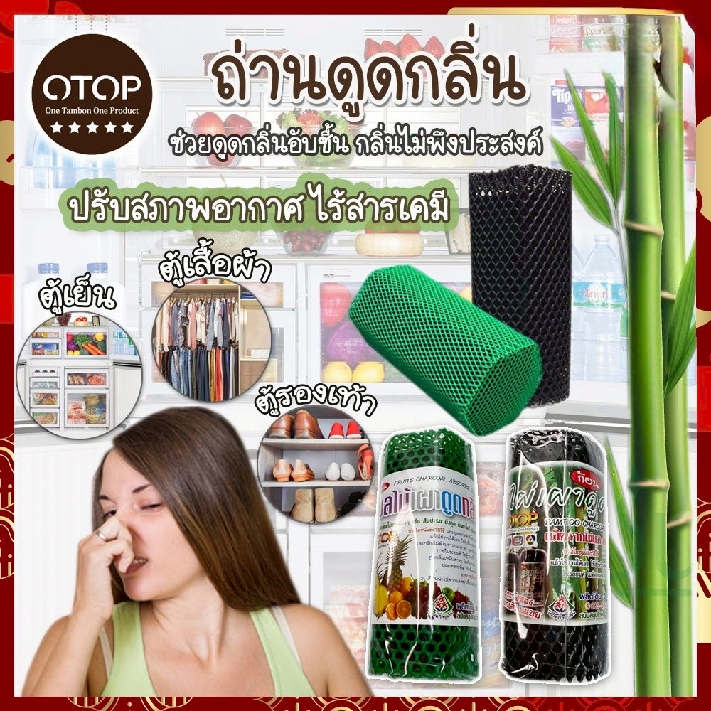 🇹🇭【泰國 OTOP 天然竹炭水果除臭包】《一組2個》