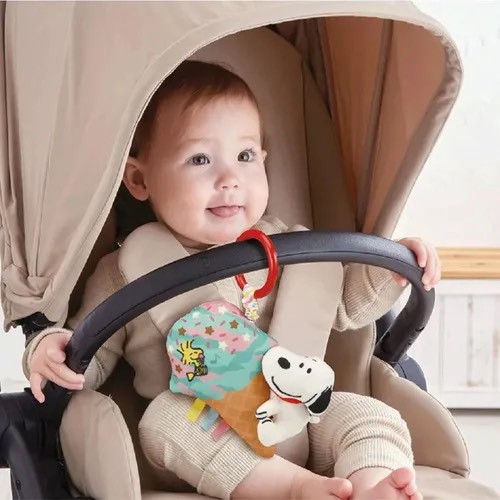 【日本🇯🇵 史努比嬰兒車拉拉震動安撫玩偶｜0個月可用】