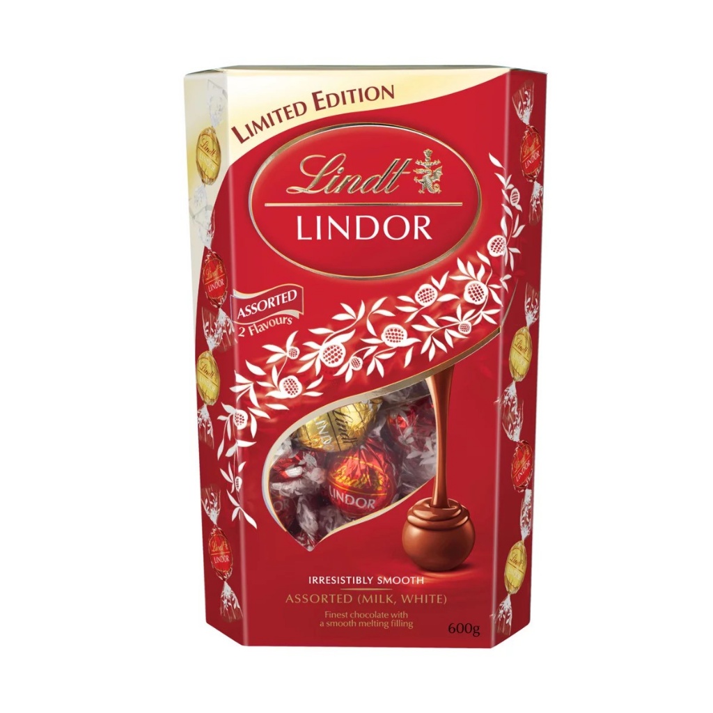 日本🇯🇵好市多瑞士🇨🇭LINDT Lindor 限定禮盒裝牛奶巧克力 + 白巧克力 600g
