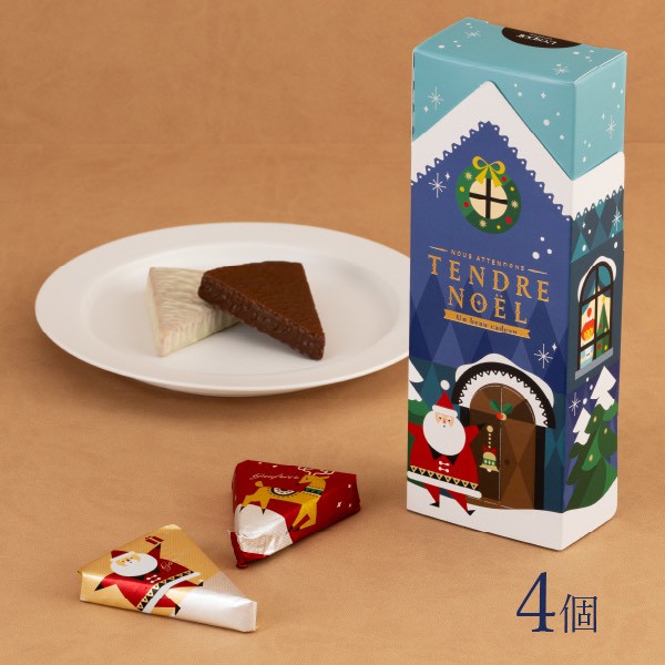 🎄日本神戶風月堂 聖誕千層酥巧克力禮盒（4入）