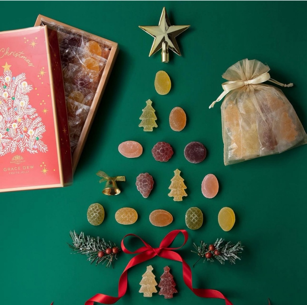 日本🇯🇵鹿鳴館 聖誕樹造型果實晶凍禮盒22入