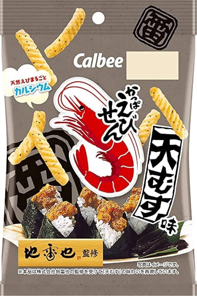 🍤【日本 Calbee × 地雷也監修】天むす風味蝦餅38g
