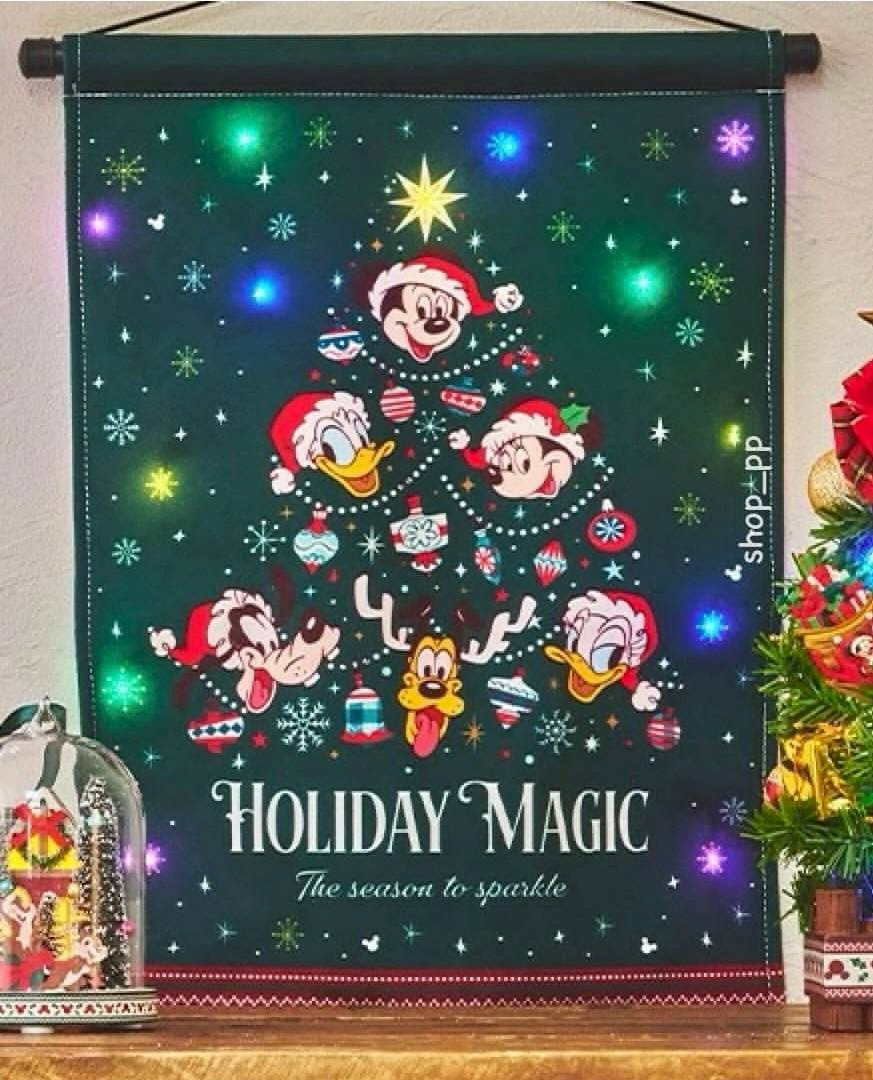 🎄✨日本迪士尼商店限定｜Holiday Magic 聖誕發光掛布🎅💫