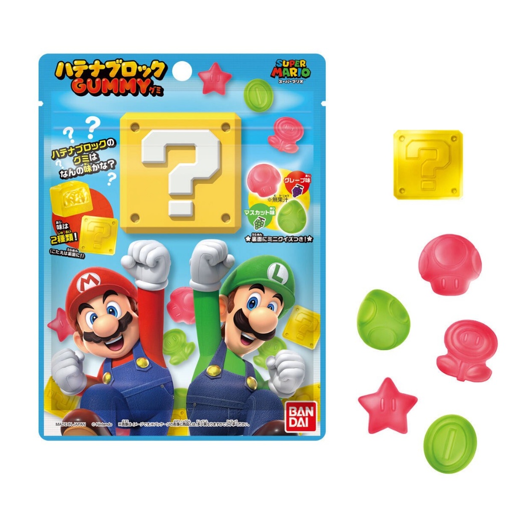 🎮🍬日本 BANDAI × Nintendo 聯名限定款超級瑪利歐 驚喜方塊軟糖37g