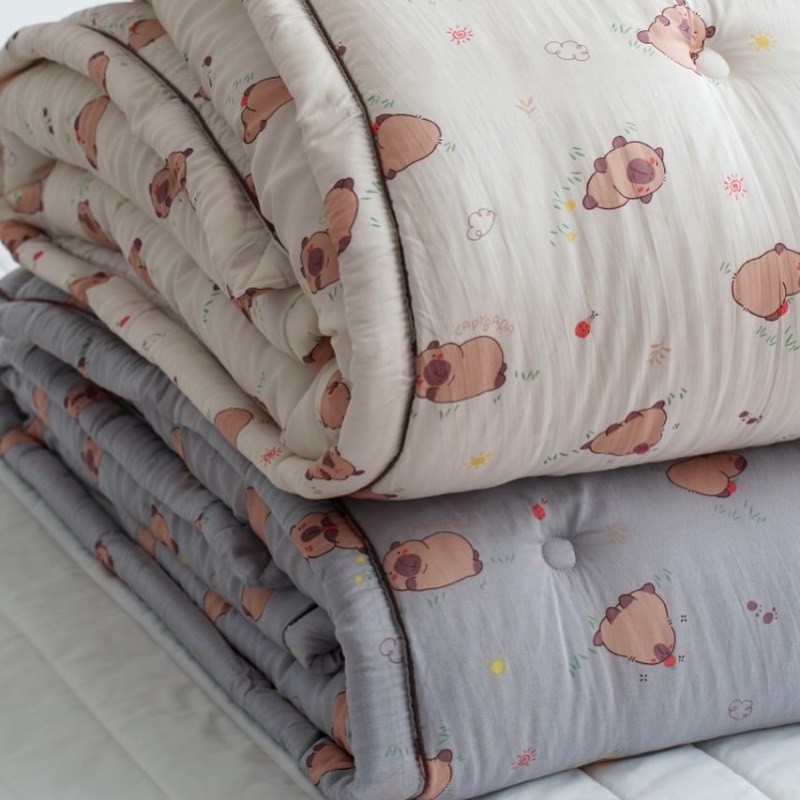 🇰🇷韓國俏皮卡皮巴拉 四季天絲被