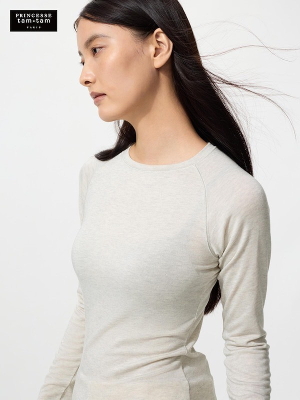 日本🇯🇵Uniqlo 超保暖 HEATTECH 羊絨混紡圓領發熱衣480586