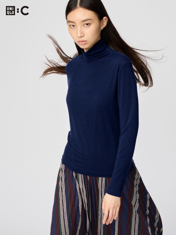 日本🇯🇵Uniqlo 超保暖 HEATTECH 羊絨混紡高領發熱 T 卹478954