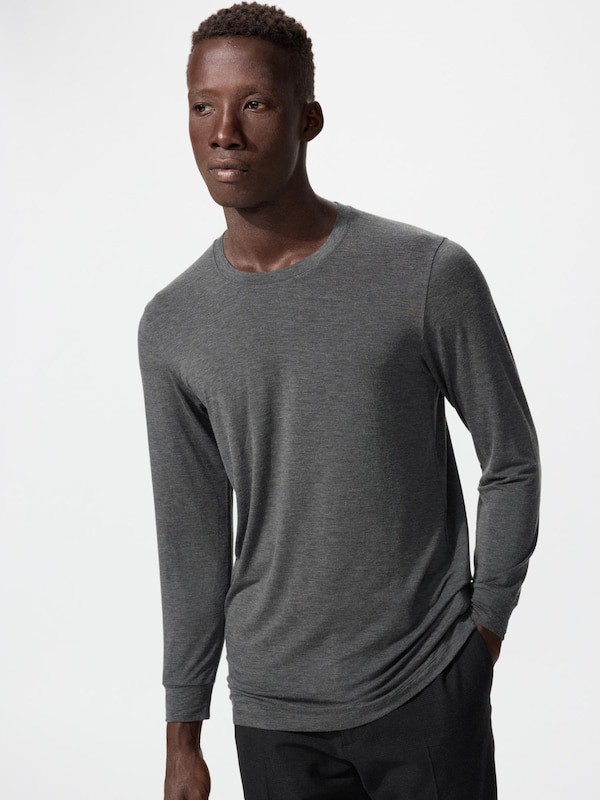 日本🇯🇵Uniqlo 男款HEATTECH 超輕暖發熱 圓領 七分袖T 卹479432