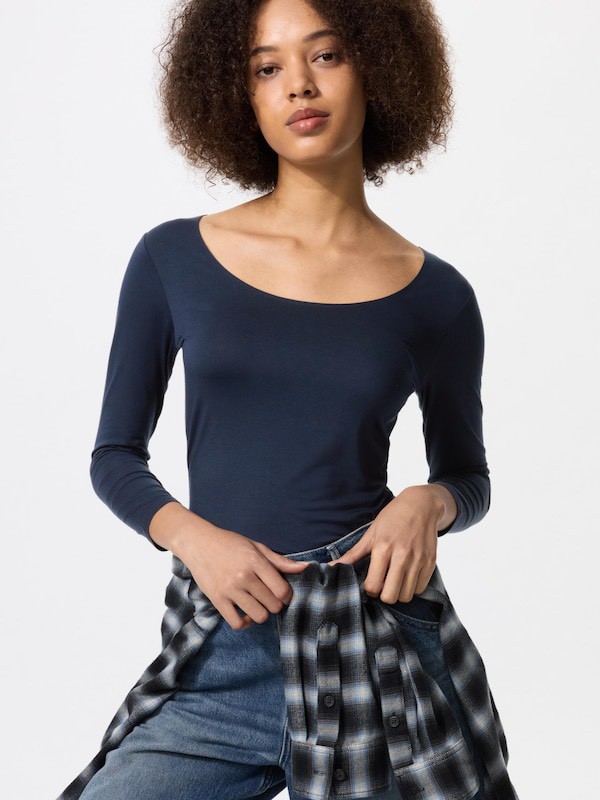 日本🇯🇵Uniqlo 女款HEATTECH 超輕暖發熱 圓領 八分袖T 卹478936