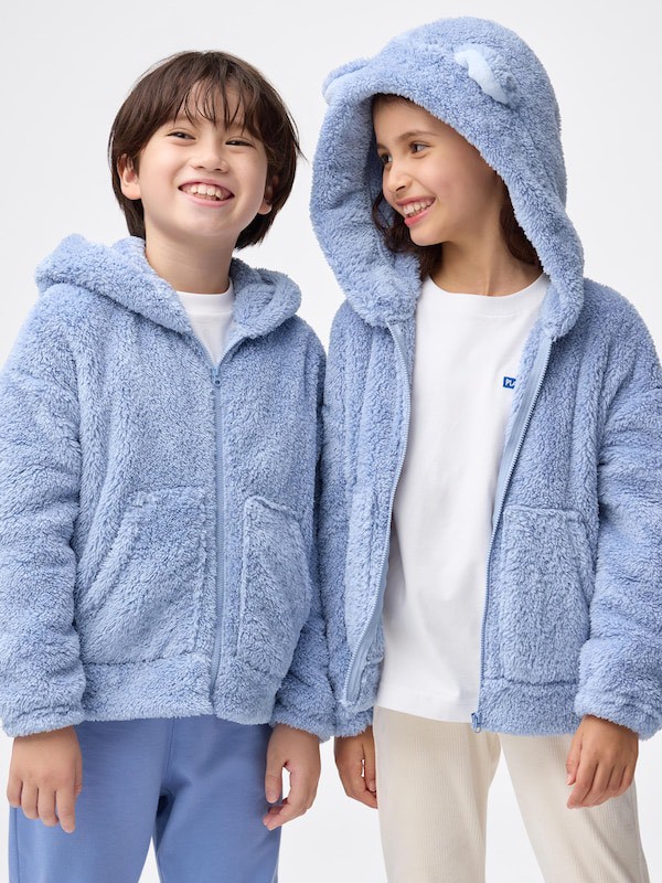 日本🇯🇵GU 🐻KIDS 馬卡龍棉柔熊熊連帽外套｜男女兼用｜