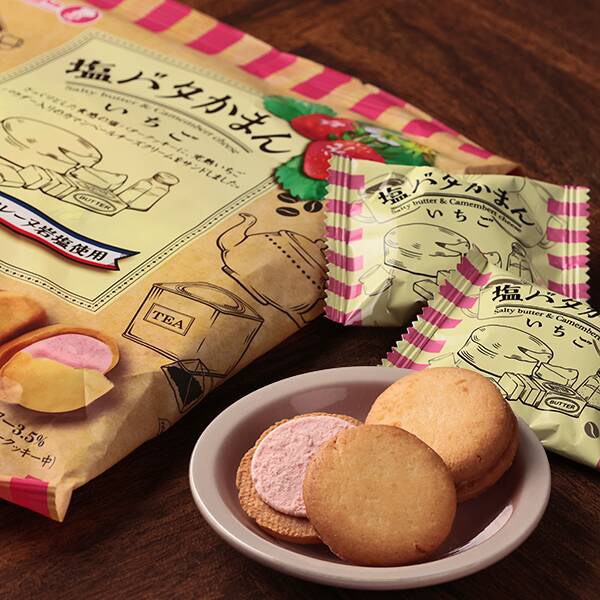 🍓【日本 宝製菓＊鹽奶油草莓夾心餅 102g】《一組2包》