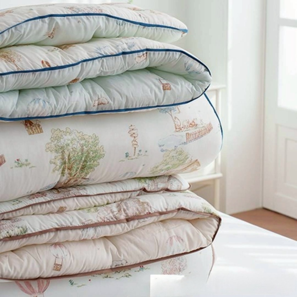 《韓國🇰🇷溫柔森林系 天絲親膚冬被組》— 森林小屋 × 熱氣球夢境版