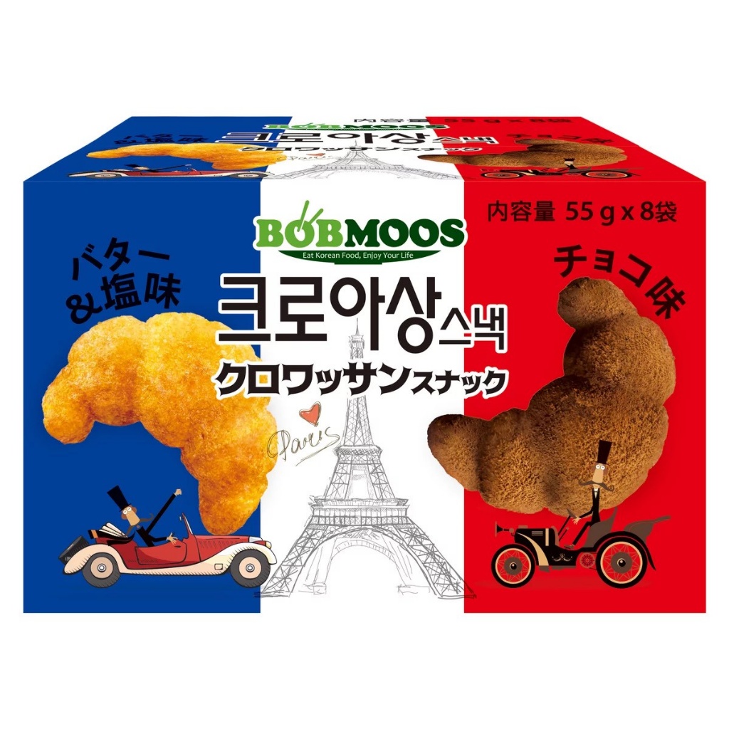 【日本🇯🇵BOBMOOS 法式可頌零食｜55g × 8入分享包】