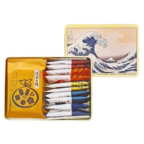 日本🇯🇵王樣堂《北齋名畫紀念款》富嶽三十六景和風御禮盒米果