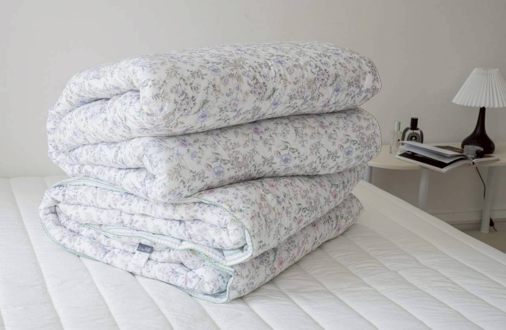 🌸【韓國100%天絲＊艷陽花海棉被｜四季蓬鬆微厚款】