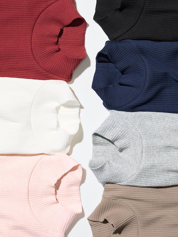 日本 UNIQLO 細羅紋高領修身長袖T 卹479588