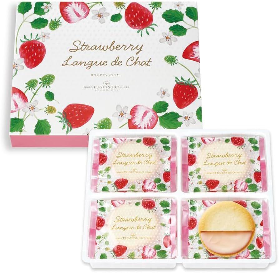 日本🇯🇵東京風月堂草莓奶霜夾心圓餅8入