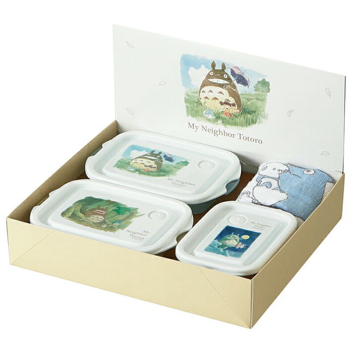 日本🌱 宮崎駿《龍貓 Totoro》水彩風保鮮盒禮盒組