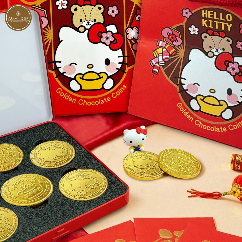 💰 Hello Kitty & Kuromi 金幣巧克力糖禮盒【款式各一】