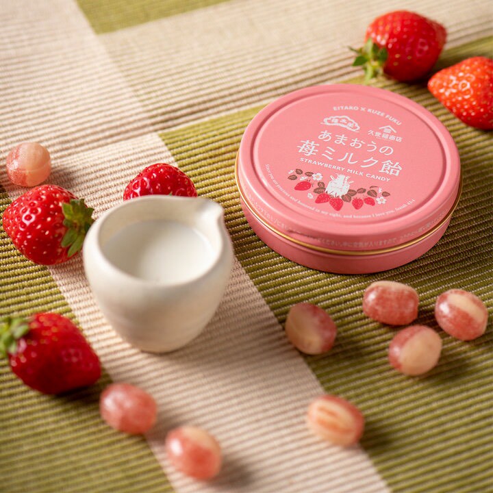 🇯🇵 久世福商店 × 榮太樓🍓 草莓牛奶糖 聯名限定鐵盒50g