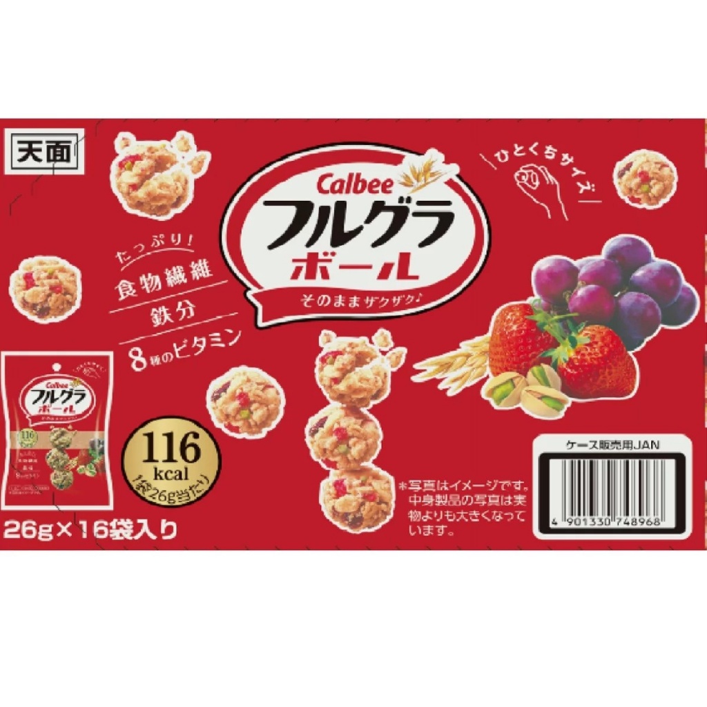 🇯🇵 日本好市多限定Calbee 綜合水果燕麥球｜16袋入