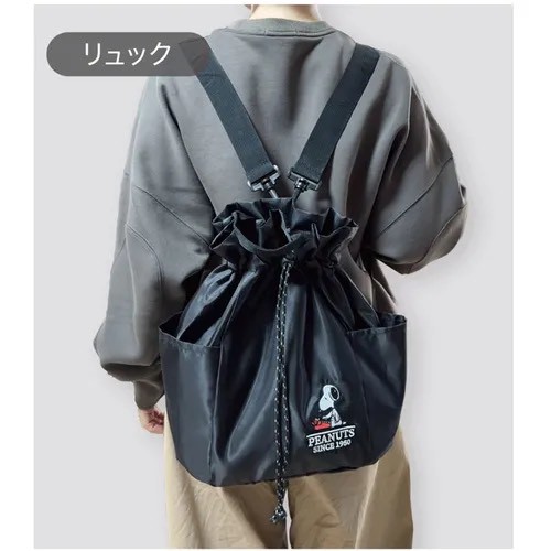 🐶 史努比 Snoopy 刺繡 4WAY 多用途輕量尼龍後背包