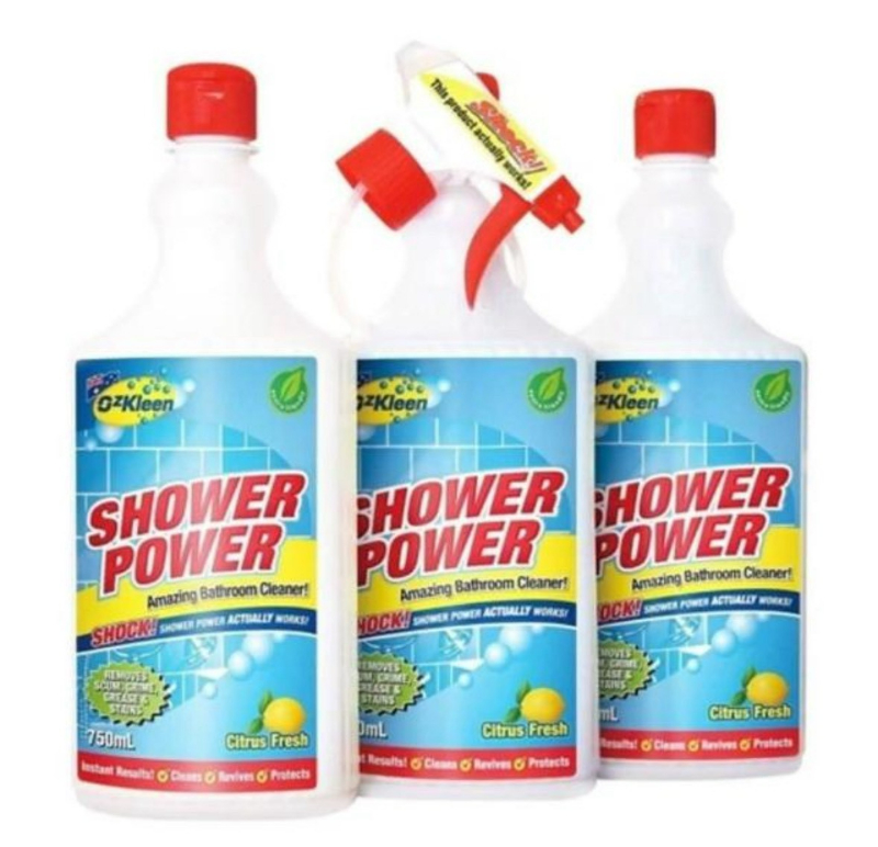澳洲 Ozkleen Shower Power 浴廁淋浴間清潔劑 清新柑橘香 750mlX3入