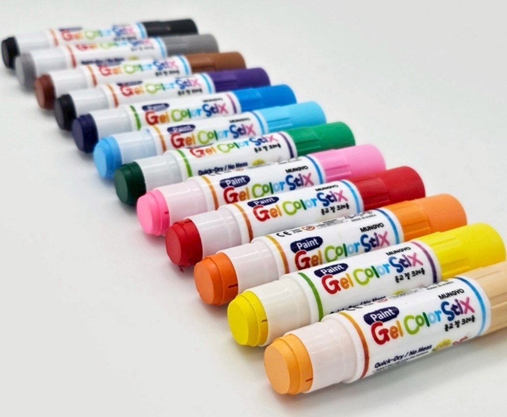 韓國MUNGYO 快乾不沾手凝膠蠟筆 12色