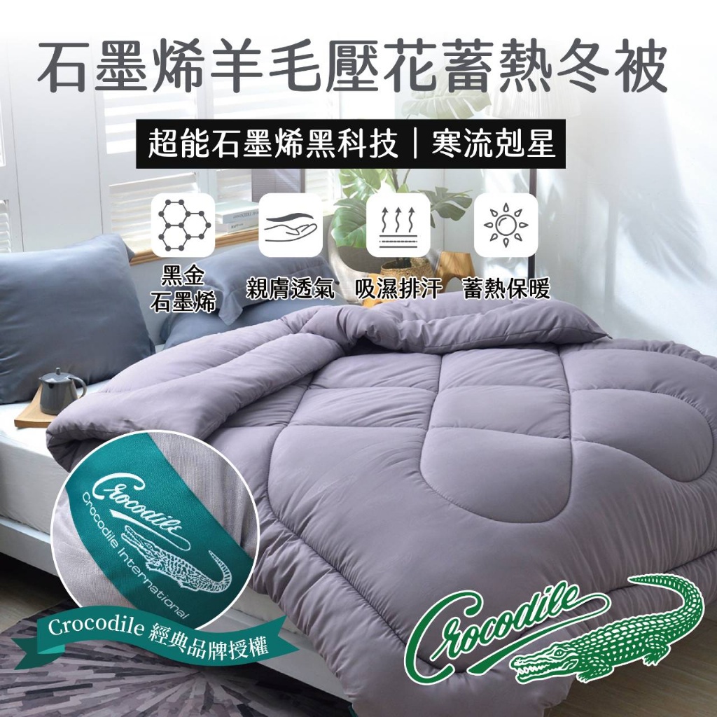 🐊Lacoste MIT🇹🇼石墨烯羊毛雙重功效蓄熱暖被