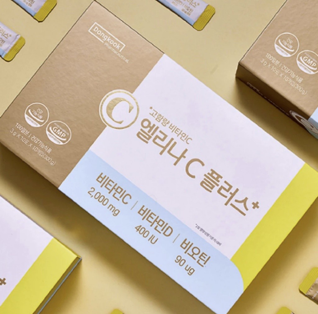 韓國Dongkook Elina C Plus 維他命C粉(3g × 100條／盒)