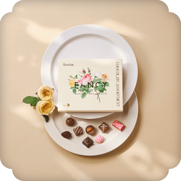 日本 Mary’s 玫瑰花園・精品綜合巧克力禮盒（米白）