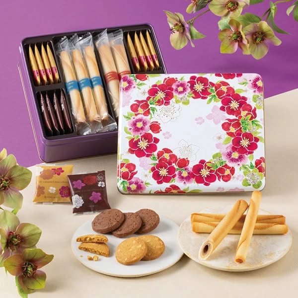 🎁 日本 YOKUMOKU【季節限定・寒牡丹】四重精選法式西點鐵盒禮盒（26枚入）