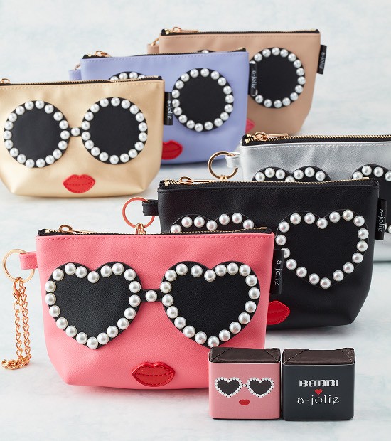 😎💄【BABBI × a-jolie 聯名 珍珠墨鏡造型化妝包】