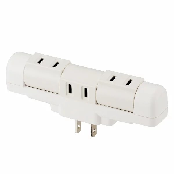 OHM 三向旋轉壁插｜獨立可轉式三孔擴充插座